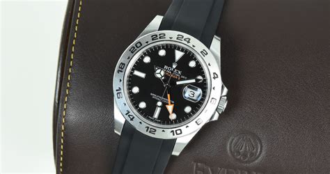 rolex explorer rubber|rolex watch with rubber band.